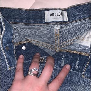 Agolde high rise denim shorts- worn twice